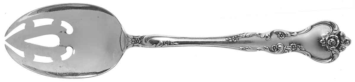 Savannah (Sterling, 1962, No Monograms) Pierced Tablespoon (Serving Spoon) by Reed & Barton-1