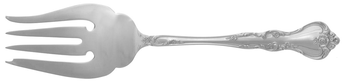 Savannah (Sterling, 1962, No Monograms) Medium Solid Cold Meat Serving Fork by Reed & Barton-1