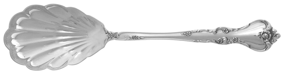 Savannah (Sterling, 1962, No Monograms) Sugar Shell Spoon by Reed & Barton-1