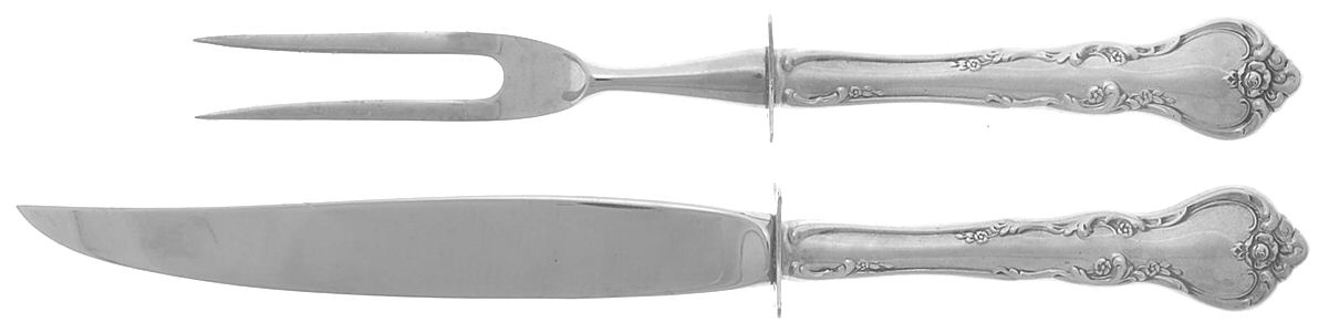 Savannah (Sterling, 1962, No Monograms) Small Stainless Blade 2-Piece Steak Carving Set by Reed & Barton-1