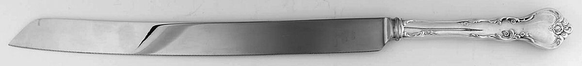 Savannah (Sterling, 1962, No Monograms) Wedding Cake Knife with Stainless Blade by Reed & Barton-1