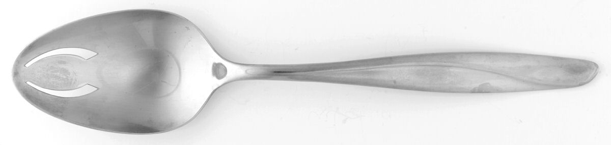 Seascape (Stainless, Glossy Finish) Pierced Tablespoon (Serving Spoon) by Reed & Barton-1