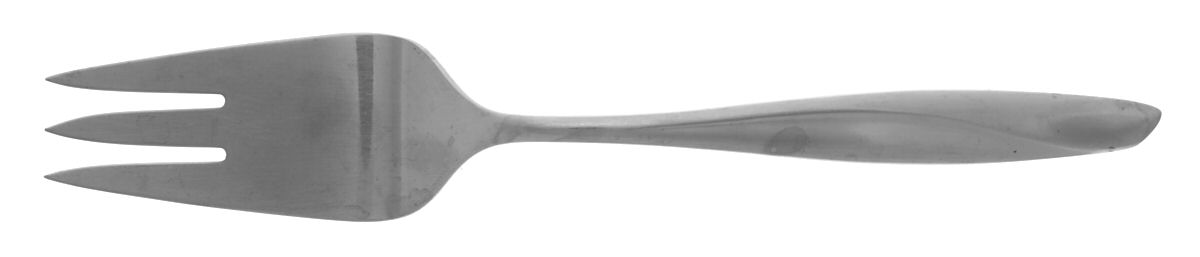 Seascape (Stainless, Glossy Finish) Medium Solid Cold Meat Serving Fork by Reed & Barton-1