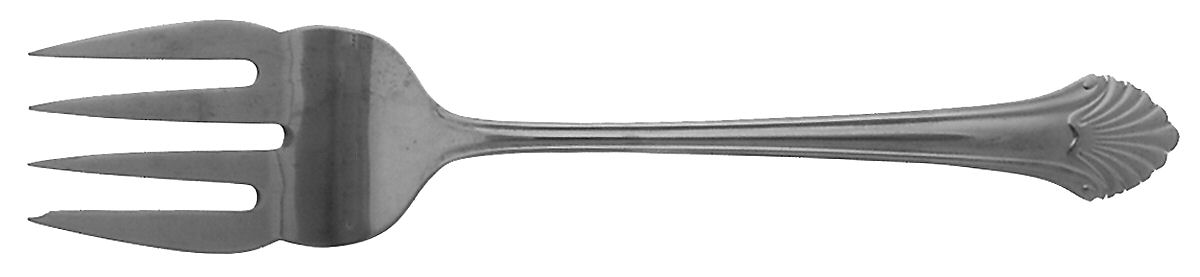 Seafare (Stainless) Medium Solid Cold Meat Serving Fork by Reed & Barton-1