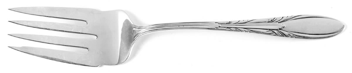 Serenade (Sterling, 1934) Medium Solid Cold Meat Serving Fork by Reed & Barton-1