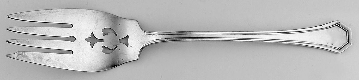 Sierra (Silverplate, 1914) Small Solid Cold Meat Serving Fork by Reed & Barton-1