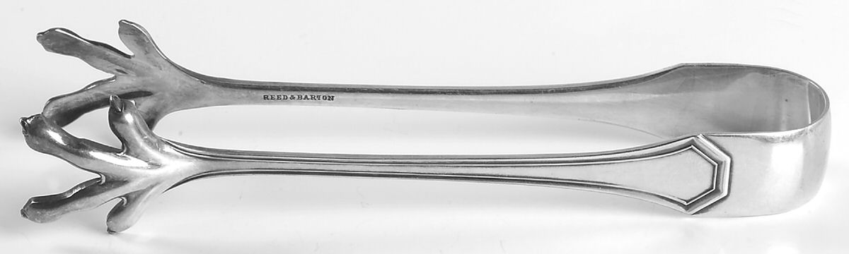 Sierra (Silverplate, 1914) Large Ice Serving Tongs with Claw Tips by Reed & Barton-1
