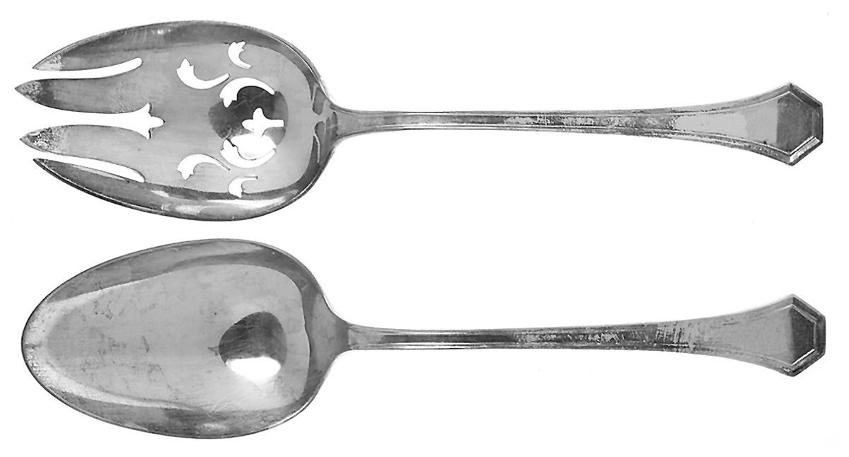 Sierra (Silverplate, 1914) (2 Pc) Solid Salad Set by Reed & Barton-1