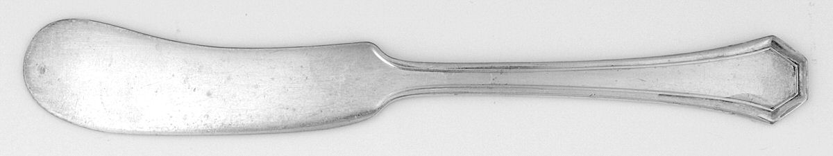 Sierra (Silverplate, 1914) Flat Handle Butter Spreader by Reed & Barton-1