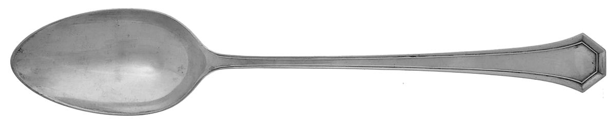 Sierra (Silverplate, 1914) Large Solid Dressing Spoon with Button by Reed & Barton-1