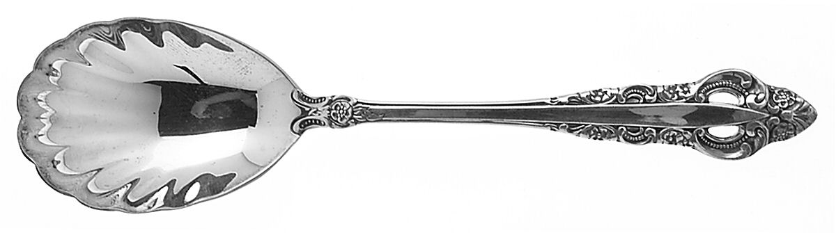 Silver Majesty (Silverplate, 1970) Sugar Shell Spoon by Reed & Barton-1