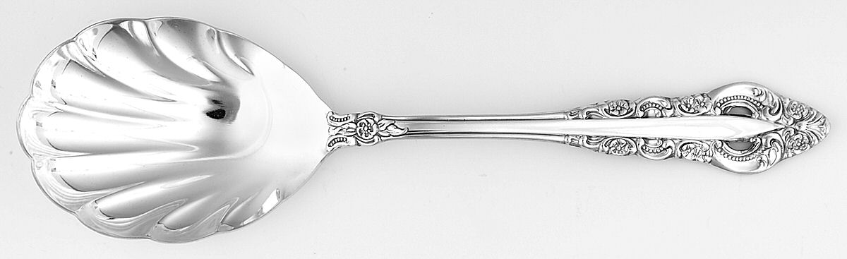 Silver Majesty (Silverplate, 1970) Solid Shell Casserole Spoon by Reed & Barton-1