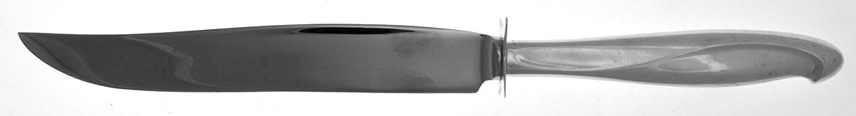 Silver Sculpture (Sterling, 1954) Small Steak Carving Knife with Stainless Blade by Reed & Barton-1