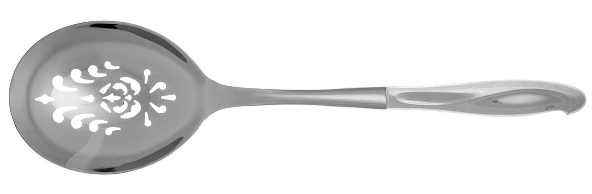 Silver Sculpture (Sterling, 1954) Casserole Spoon with Pierced Stainless Bowl HC by Reed & Barton-1
