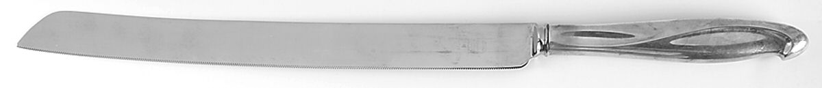 Silver Sculpture (Sterling, 1954) Wedding Cake Knife with Stainless Blade by Reed & Barton-1