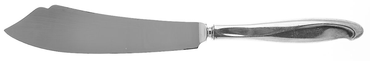 Silver Sculpture (Sterling, 1954) Cake Slicer with Stainless Blade by Reed & Barton-1