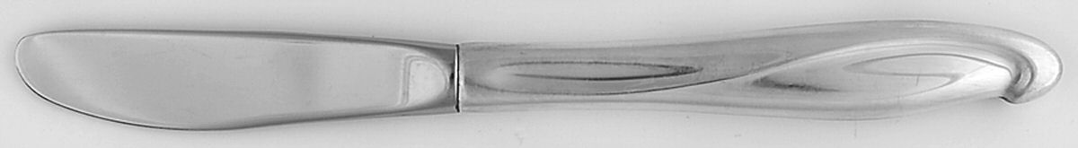 Silver Sculpture (Sterling, 1954) Modern Hollow Butter Spreader (Stainless) by Reed & Barton-1