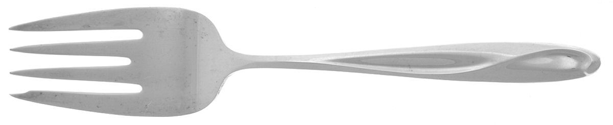 Silver Sculpture (Sterling, 1954) Medium Solid Cold Meat Serving Fork by Reed & Barton-1