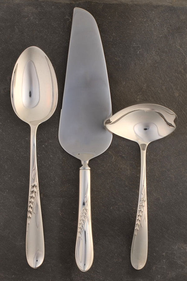 Silver Wheat (Sterling, 1952) 3 Piece Completer Set by Reed & Barton-1