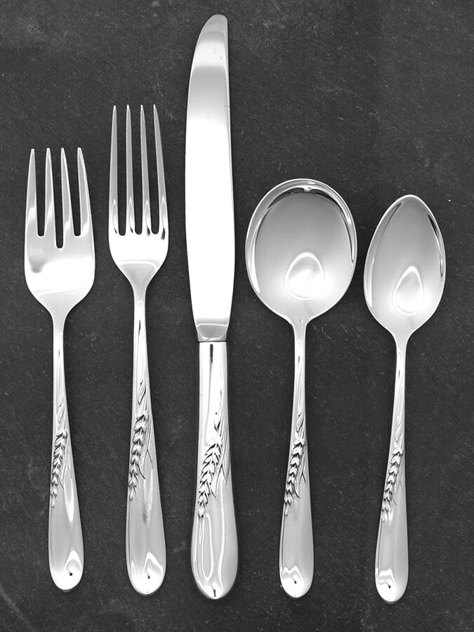 Silver Wheat (Sterling, 1952) 40 Piece Estate Set by Reed & Barton-1