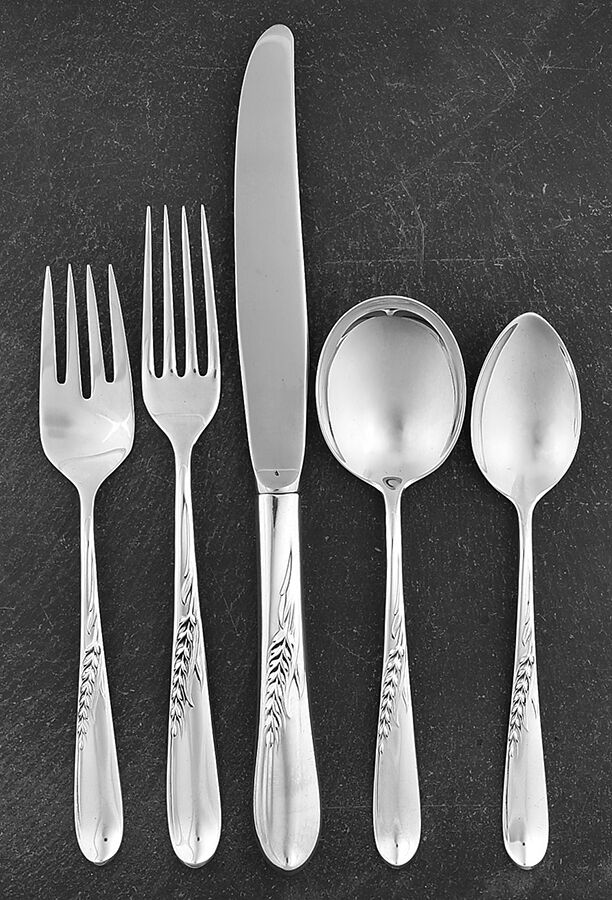 Silver Wheat (Sterling, 1952) 40 Piece Estate Set by Reed & Barton-1