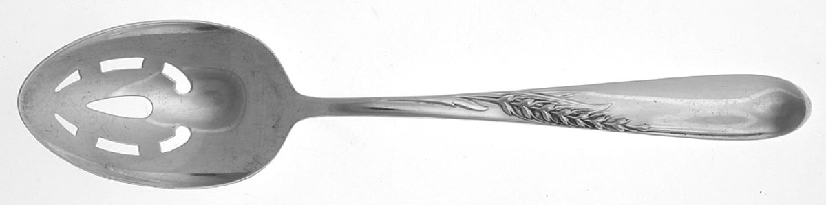Silver Wheat (Sterling, 1952) Pierced Tablespoon (Serving Spoon) by Reed & Barton-1