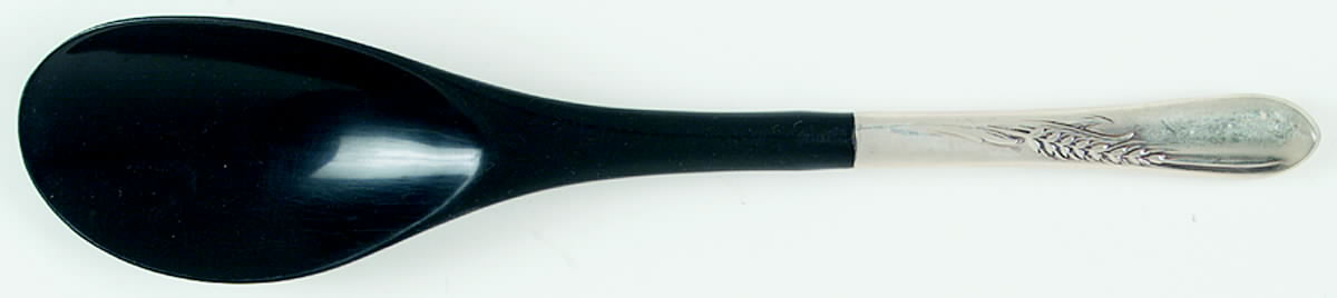 Silver Wheat (Sterling, 1952) Salad Serving Spoon with Plastic Bowl by Reed & Barton-1