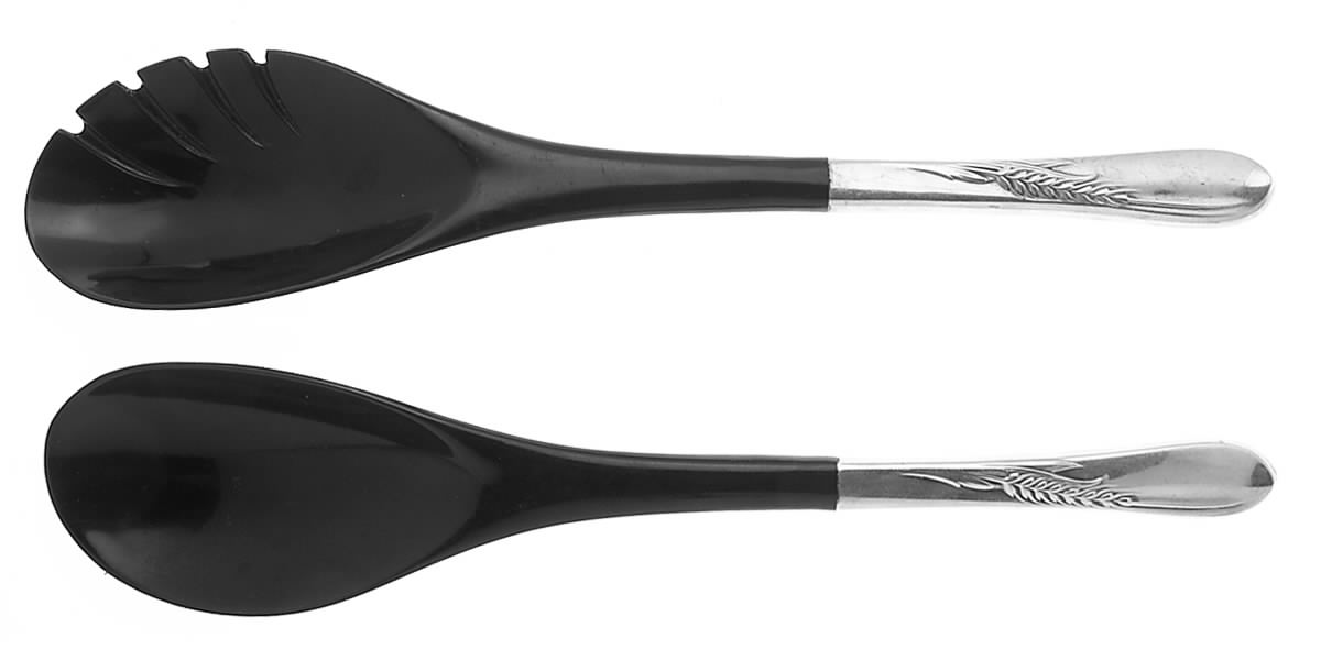 Silver Wheat (Sterling, 1952) Plastic Bowl 2-Piece Salad Set by Reed & Barton-1