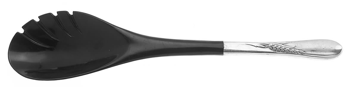 Silver Wheat (Sterling, 1952) Salad Serving Fork with Plastic Prongs by Reed & Barton-1