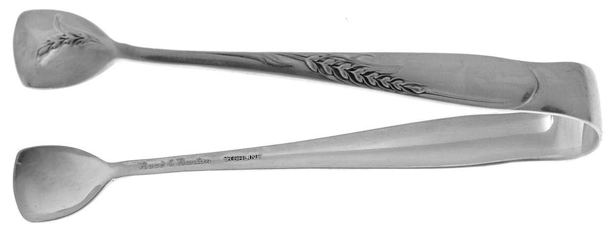 Silver Wheat (Sterling, 1952) Sugar Tongs by Reed & Barton-1