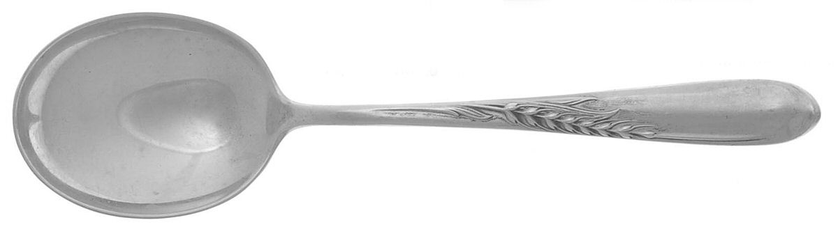 Silver Wheat (Sterling, 1952) Round Bowl Soup Spoon (Cream Soup) by Reed & Barton-1