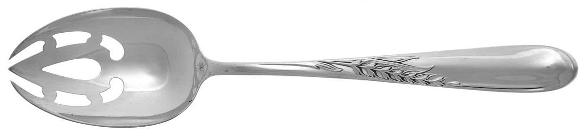 Silver Wheat (Sterling, 1952) Pierced Tablespoon (Serving Spoon) by Reed & Barton-1