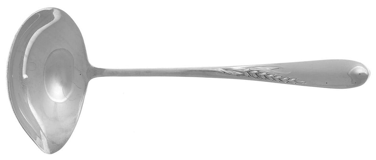 Silver Wheat (Sterling, 1952) Solid Piece Cream Ladle by Reed & Barton-1