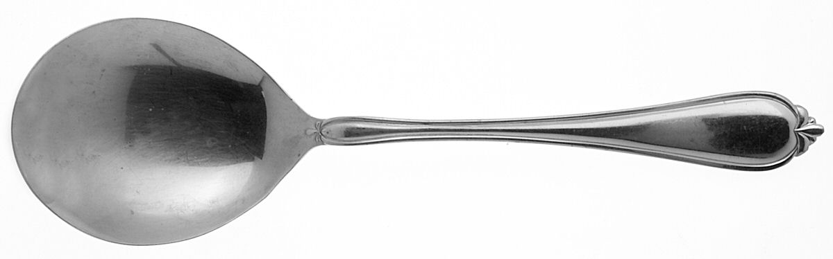 Solange (Stainless) Solid Salad Serving Spoon by Reed & Barton-1