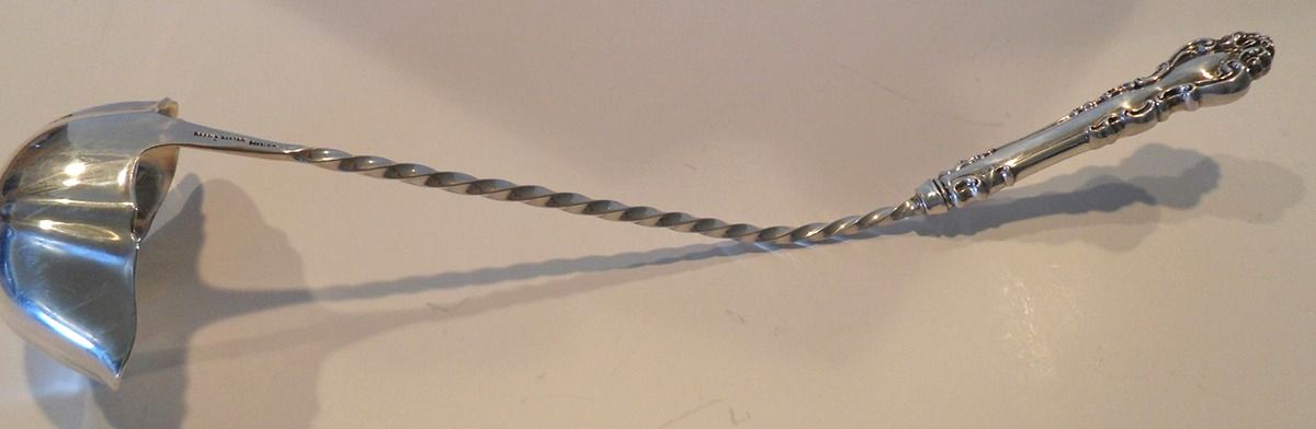 Spanish Baroque (Sterling, 1965) Hollow Handle Punch Ladle with Solid Bowl by Reed & Barton-1
