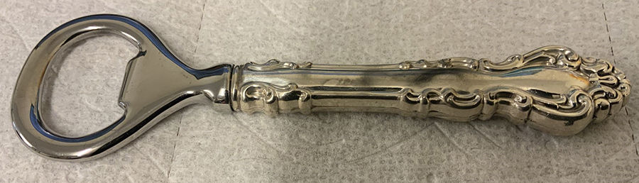 Spanish Baroque (Sterling, 1965) Bottle Opener with Stainless Bowl by Reed & Barton-1