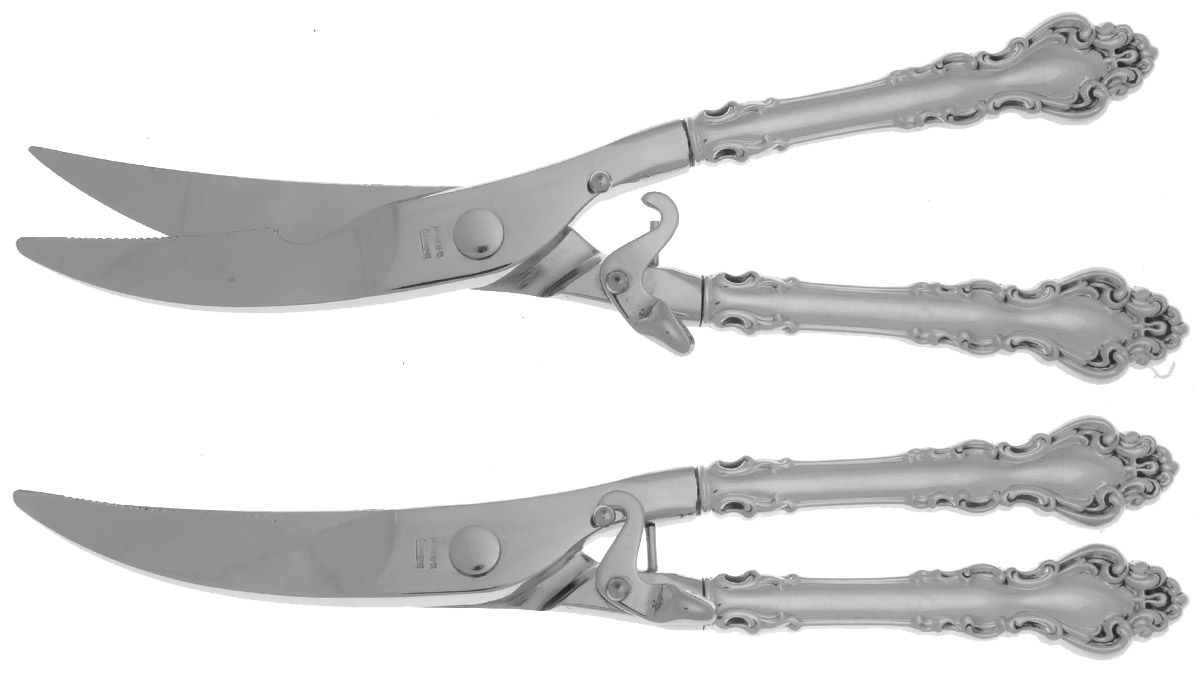 Spanish Baroque (Sterling, 1965) Poultry Shears with Stainless Blades by Reed & Barton-1