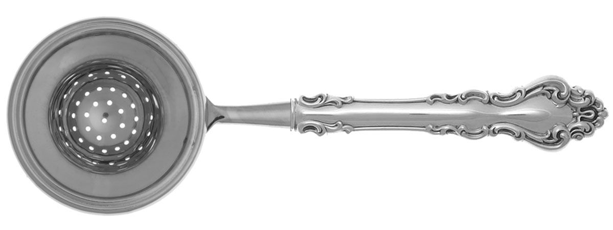 Spanish Baroque (Sterling, 1965) Tea Strainer Overcup Serving-Stainless Bowl HC by Reed & Barton-1