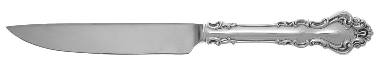 Spanish Baroque (Sterling, 1965) Steak Knife Individual Hollow, No Serrate HC by Reed & Barton-1