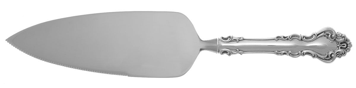 Spanish Baroque (Sterling, 1965) Pie Server with Serrated Stainless Blade HC by Reed & Barton-1