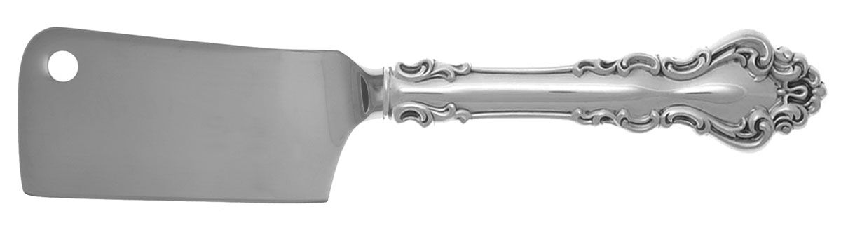 Spanish Baroque (Sterling, 1965) Cheese Cleaver with Stainless Blade HC by Reed & Barton-1