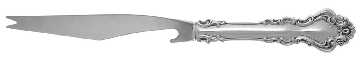 Spanish Baroque (Sterling, 1965) Bar Knife Serving with Stainless Blade HC by Reed & Barton-1