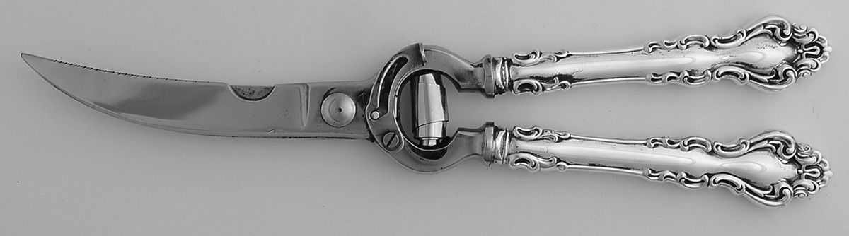 Spanish Baroque (Sterling, 1965) Poultry Shears with Stainless Blades by Reed & Barton-1