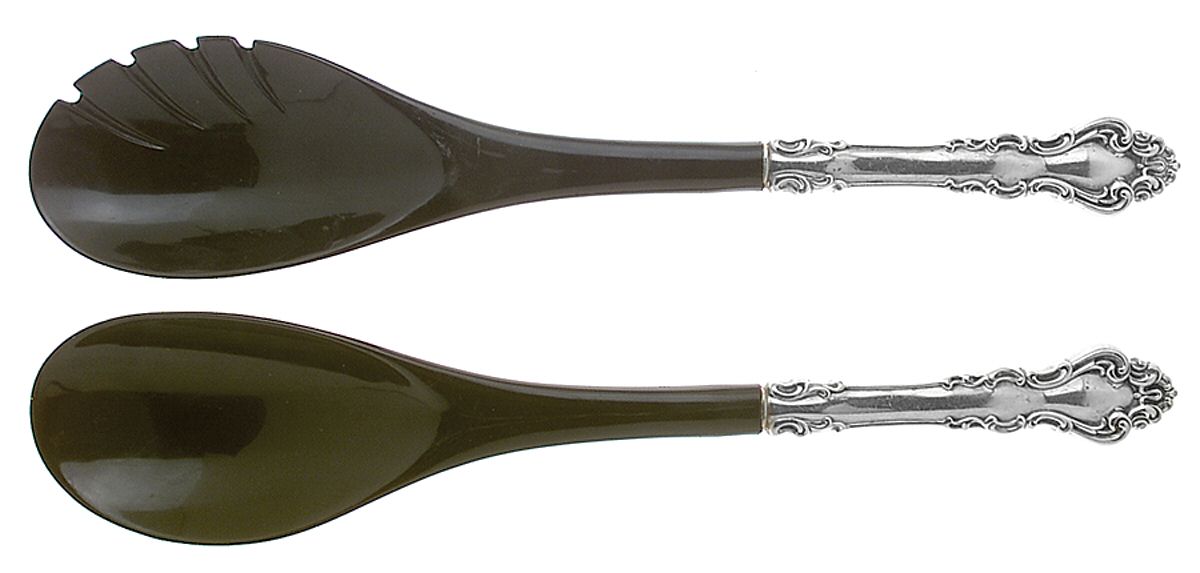 Spanish Baroque (Sterling, 1965) Plastic Bowl 2-Piece Salad Set by Reed & Barton-1