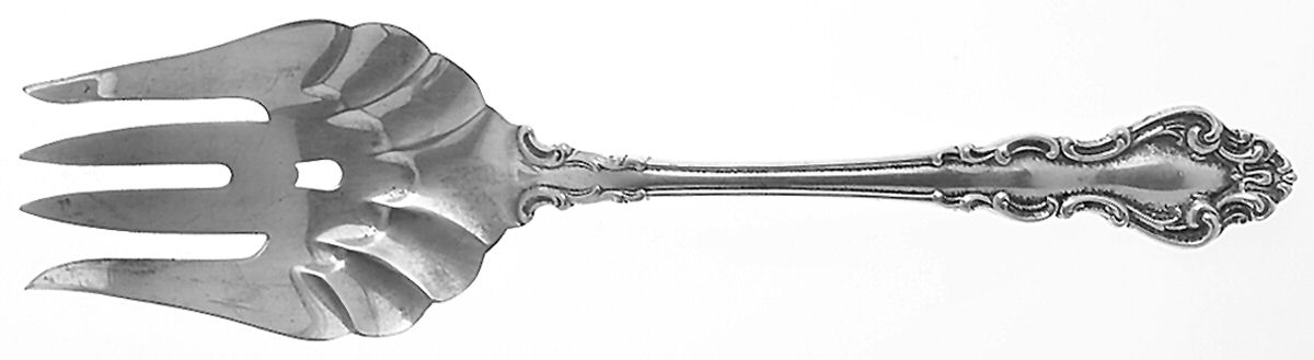Spanish Baroque (Sterling, 1965) Solid Salad Serving Fork by Reed & Barton-1