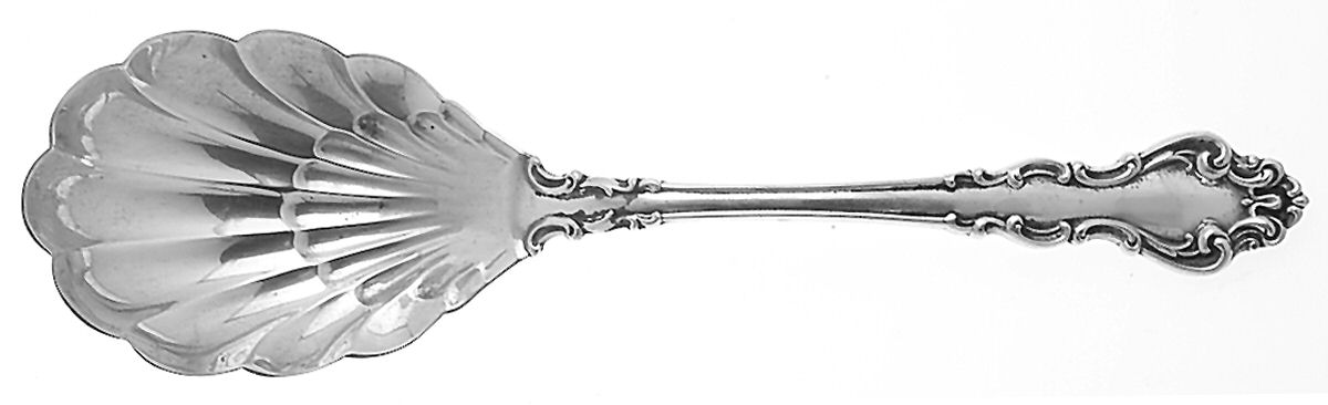 Spanish Baroque (Sterling, 1965) Solid Salad Serving Spoon by Reed & Barton-1