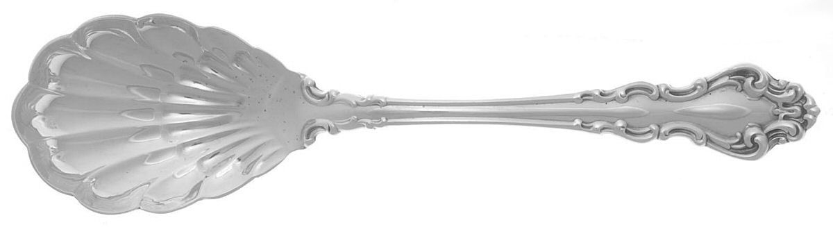 Spanish Baroque (Sterling, 1965) Sugar Shell Spoon by Reed & Barton-1