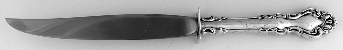 Spanish Baroque (Sterling, 1965) Small Carving Knife W/Sterling Guard by Reed & Barton-1