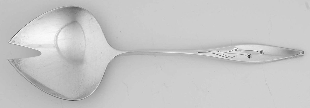 Star (Sterling, 1960) Solid Salad Serving Fork by Reed & Barton-1