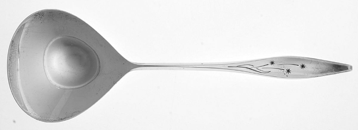 Star (Sterling, 1960) Solid Salad Serving Spoon by Reed & Barton-1